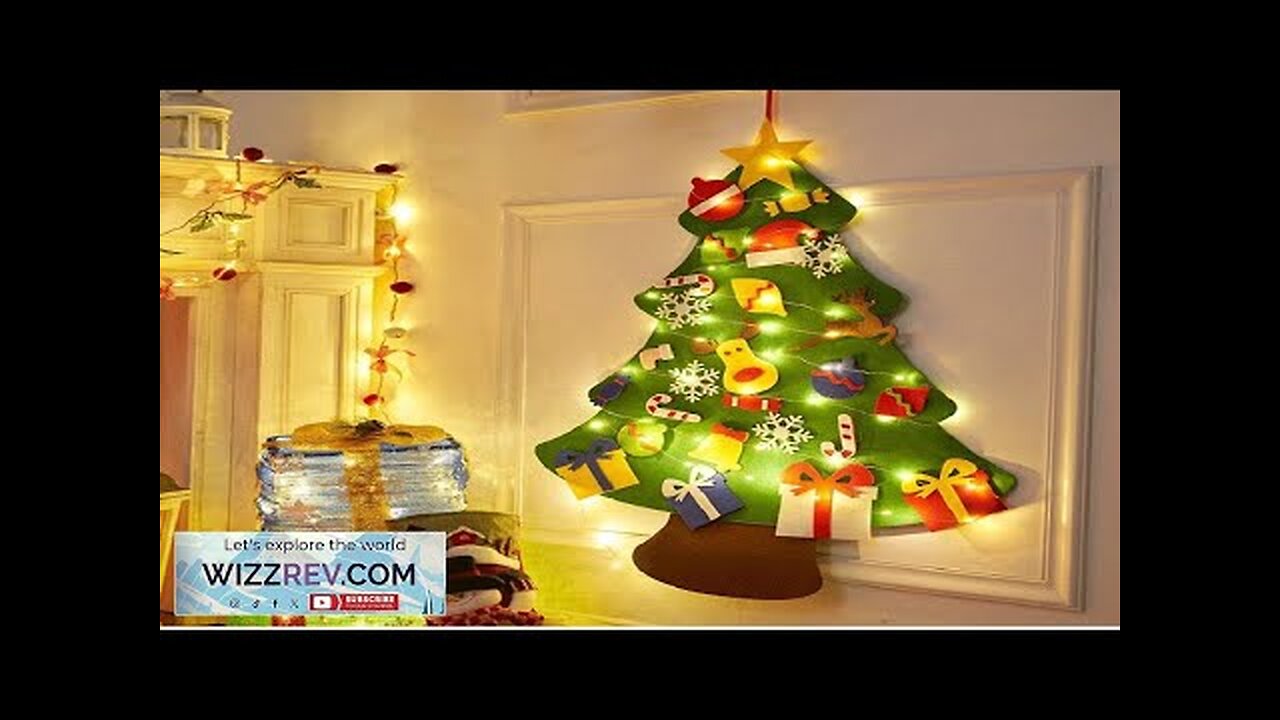 Baby Montessori Toy 32pcs DIY Felt Christmas Tree Toddlers Busy Board Xmas Review