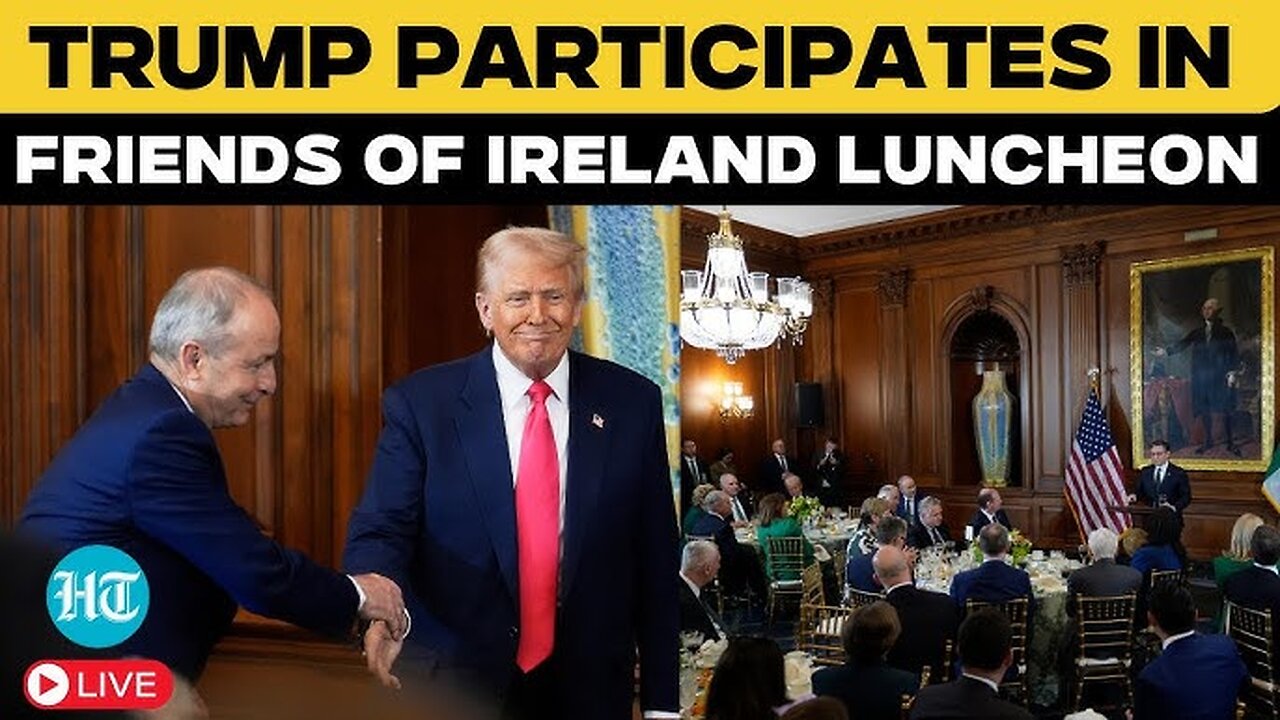 RAW: President Trump Participates in The Friends of Ireland Luncheon (3/12/25) | Begins @ 23:23