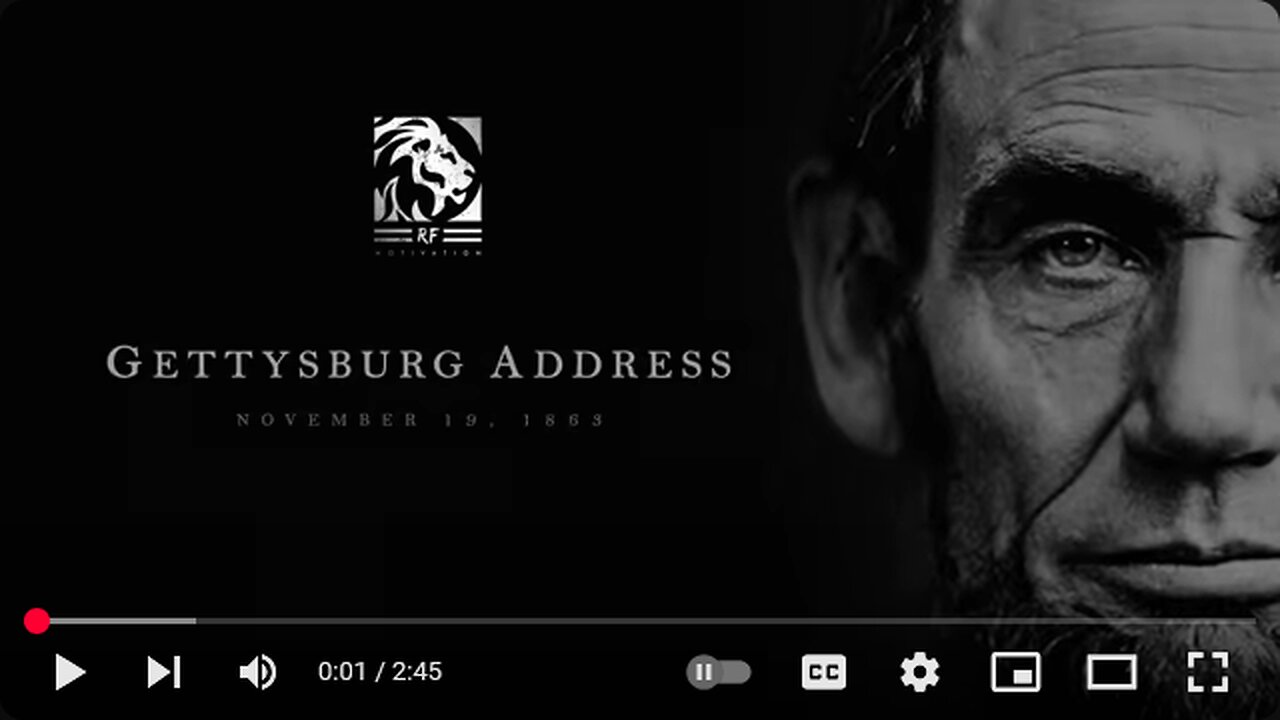 Greatest Speech in American History (Abe Lincoln's Gettysburg Address)