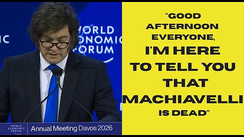 Javier Milei WEF speech 2026 with English voiceover
