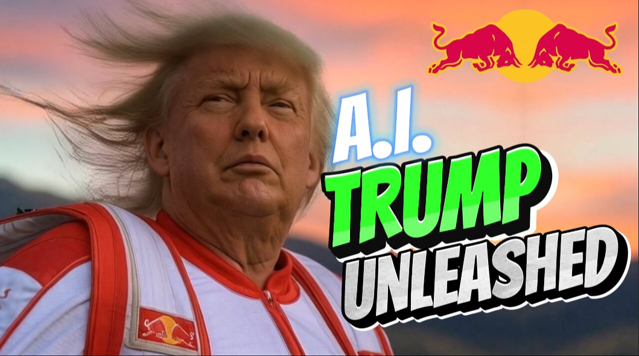 donald trump flying with a redbull wingsuit in china