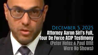 Attorney Aaron Siri's Full, Tour De Force ACIP Testimony (Peter Hotez & Paul Offit Were No Shows)