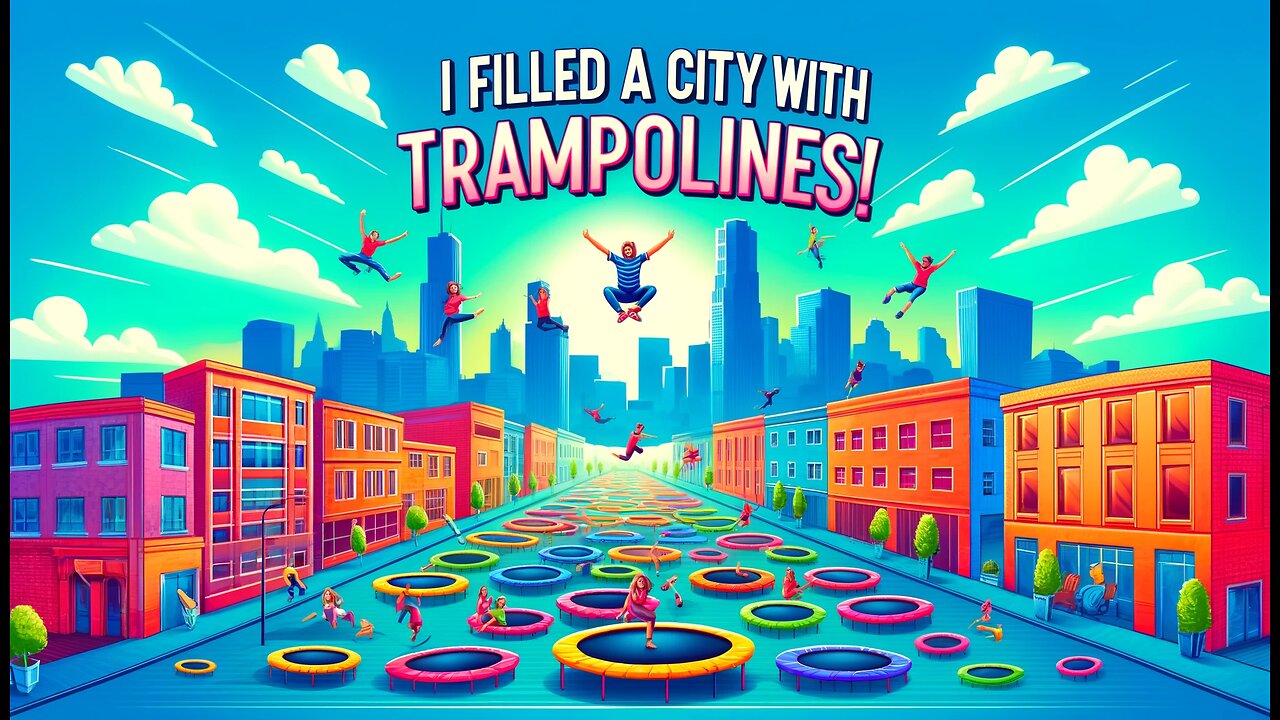 I Filled A City With Trampolines!