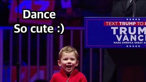 Elon Musk's Son's Cute Dance at President Trump's Celebratory Victory Rally.