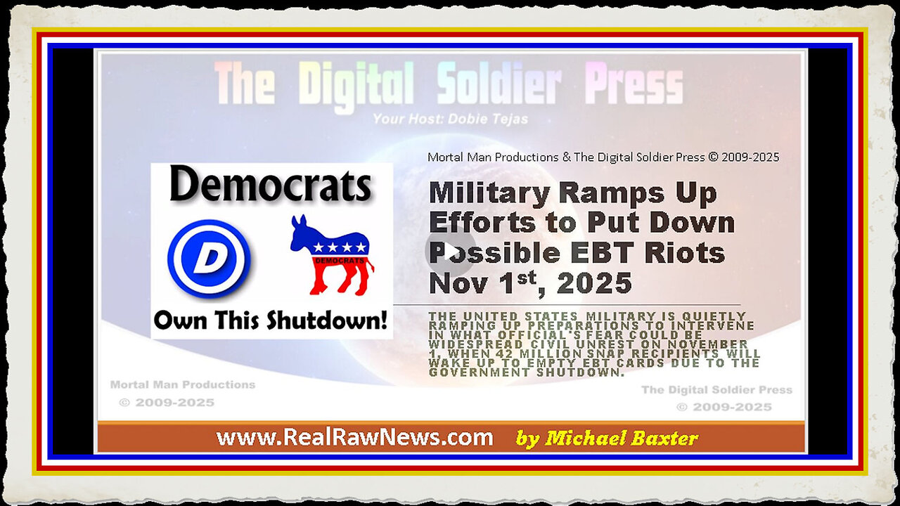 Military Ramps Up Efforts to Put Down Possible EBT Riots Nov 1 2025