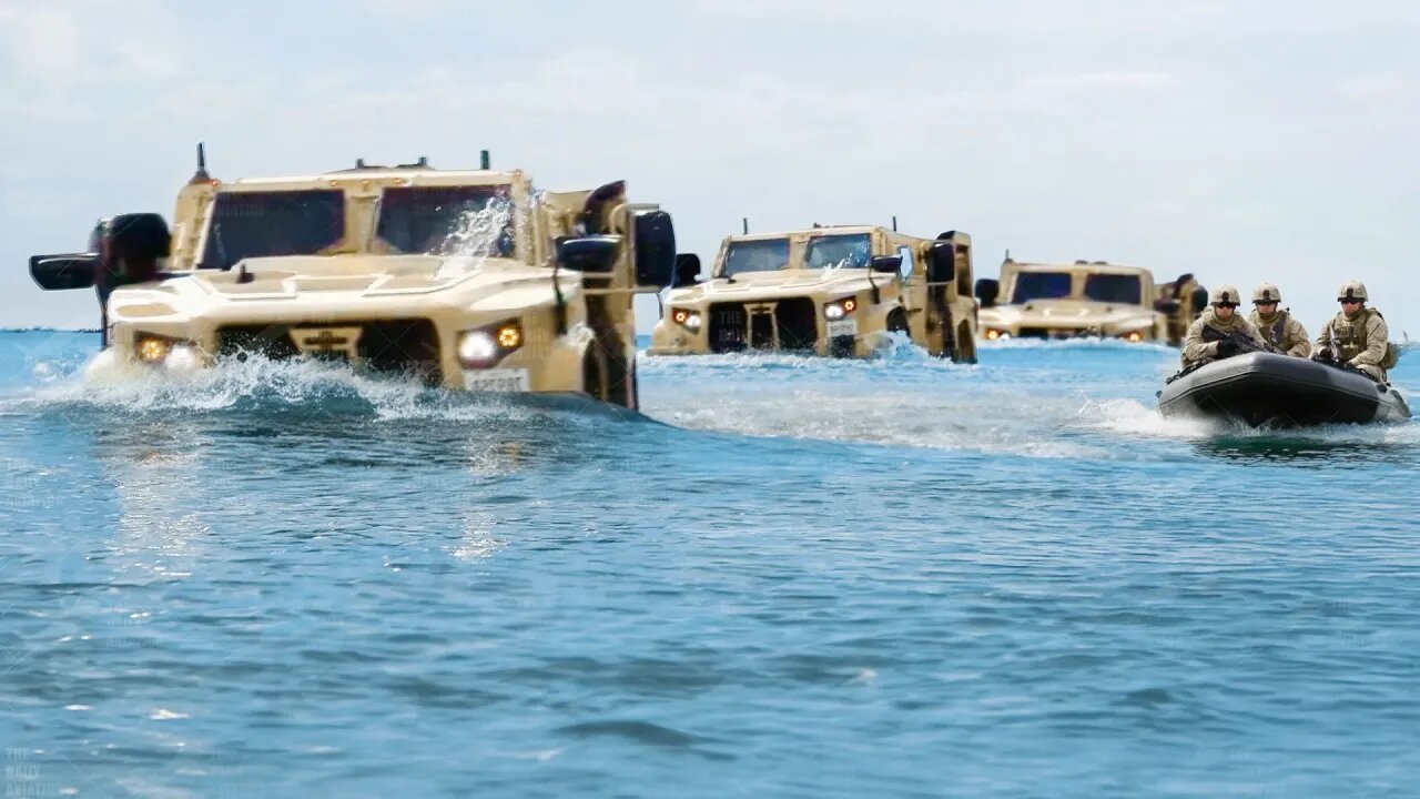 US Marines Testing the Limits of Its Armored Vehicles Through Deep Water