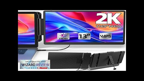 2K Laptop Monitor Extender 13" IPS 1440P Dual Monitor Attachment Laptop Review