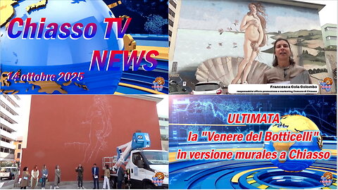 URBAN ART - Ultimata la Venere del Botticelli versione murales a Chiasso