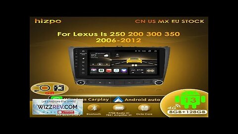 Hizpo Android 13 Car Radio 2 Din Auto Player For Lexus IS250 Review