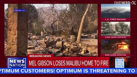 Mel Gibson's Malibu Mansion Burned Down While He Was Filming Joe Rogan's Podcast.