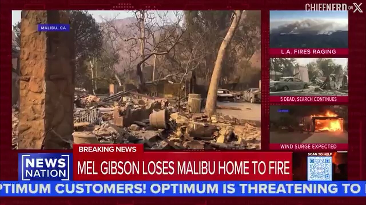 Mel Gibson's Malibu Mansion Burned Down While He Was Filming Joe Rogan's Podcast.