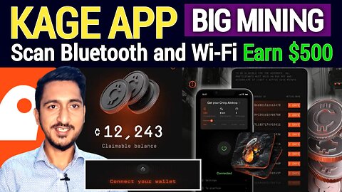 Chirp Airdrop on Sui Chain Just Scan Bluetooth & Wi-Fi | Kage Mining App Full Tutorial