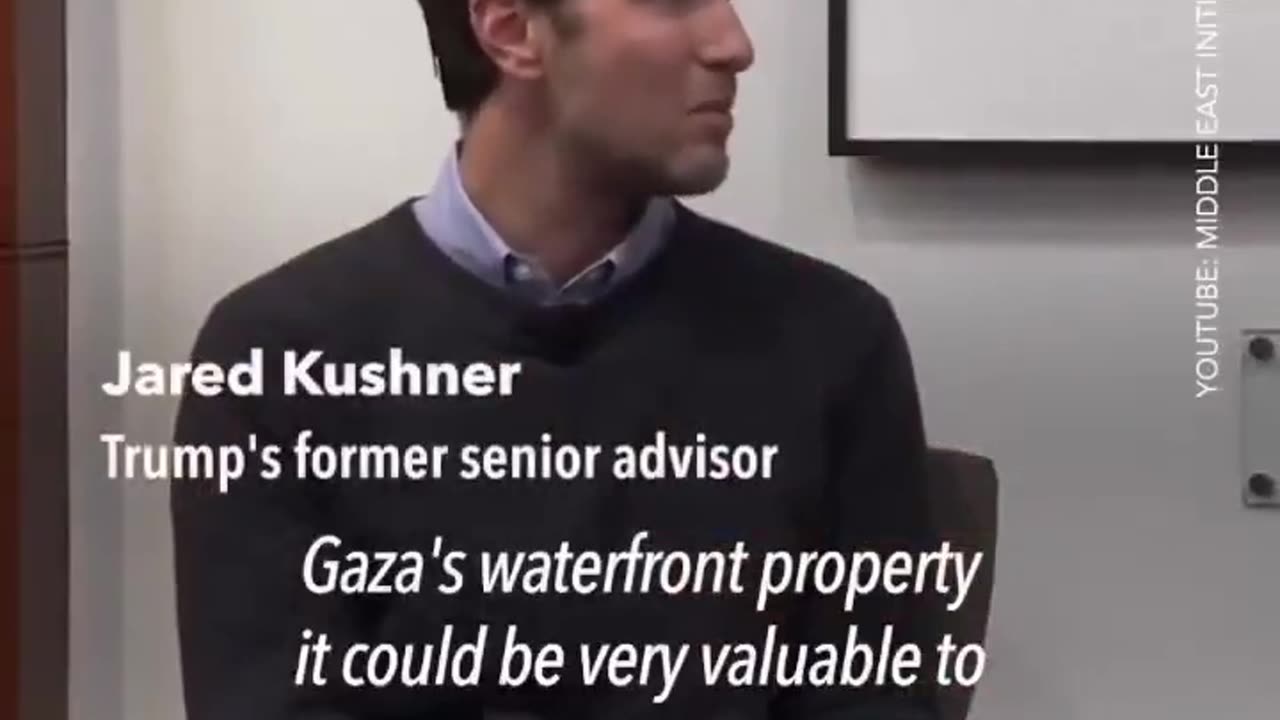 Jared Kushner, Trump’s Son in Law, discussing building waterfront property in Gaza.