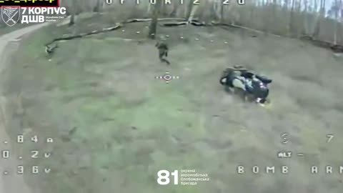 Russians Flip ATV As Soon As Drone Appears