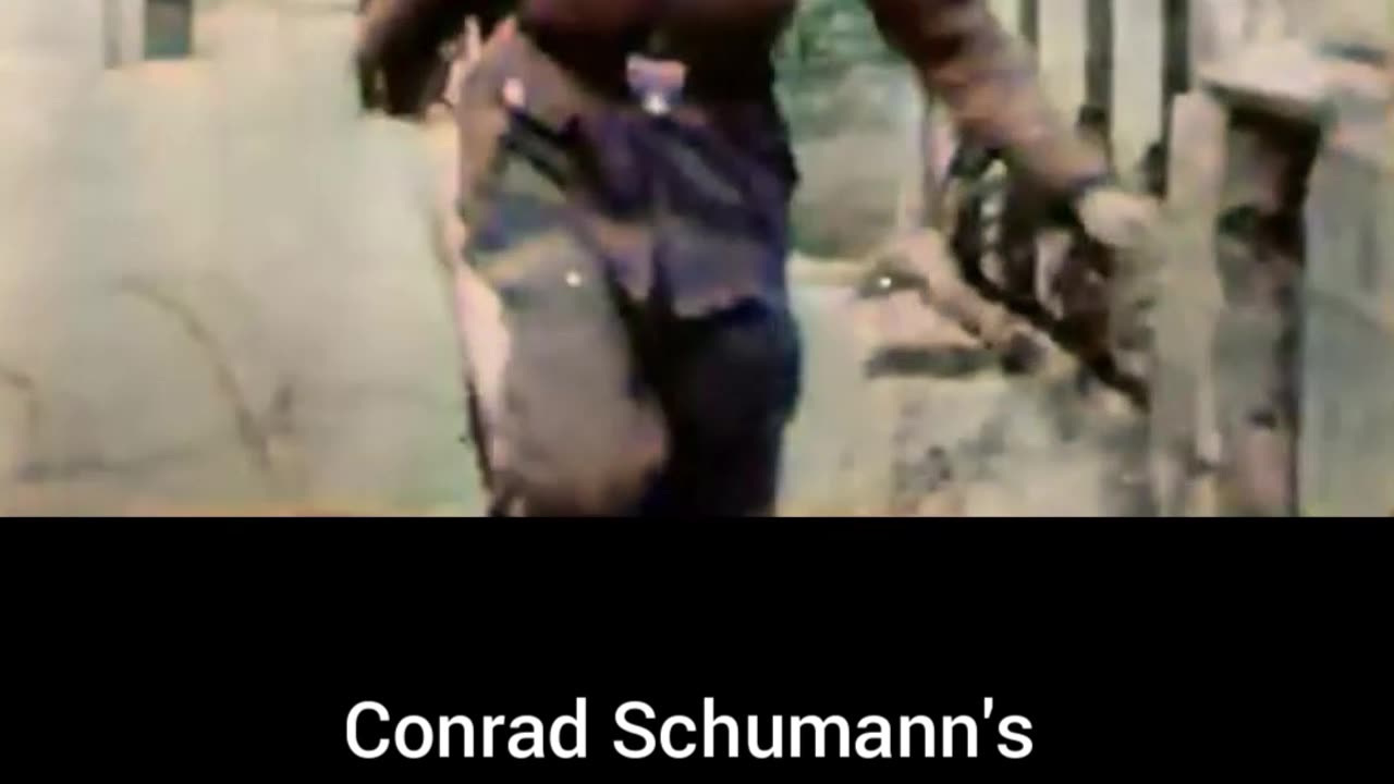 Conrad Schumann's leap to freedom 1961 escape #Colourized footage🇩🇪 🎥 🏃