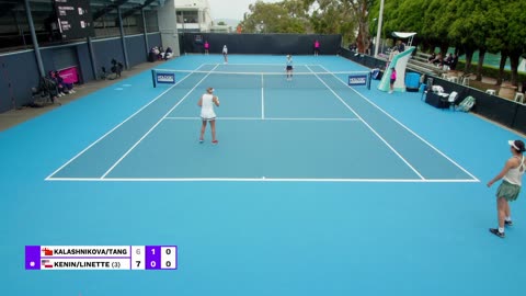 Oksana Kalashnikova/Qianhui Tang vs Sofia Kenin/Magda Linette - 2025 Hobart R16