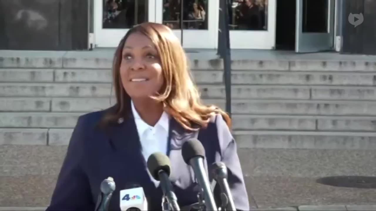 Letitia James after pleading not guilty to federal charges