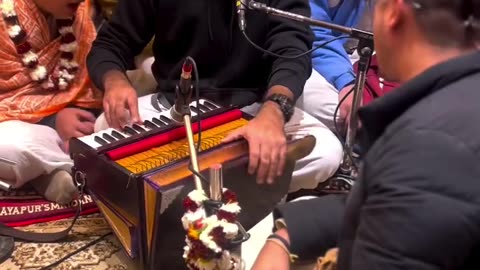 Temple kirtan at Iskcon Rohini, Delhi India January 2025