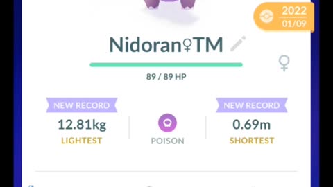 Pokémon GO-Evolving Shiny Shadow Nidoran♀