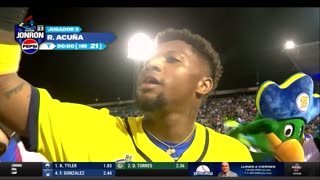 Ronald Acuña Jr. montó su show en el Derby