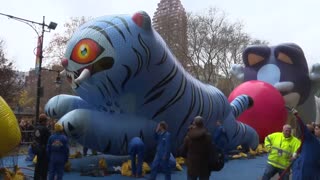 Macy's Thanksgiving Day Parade balloons inflated in New York - November 26, 2025