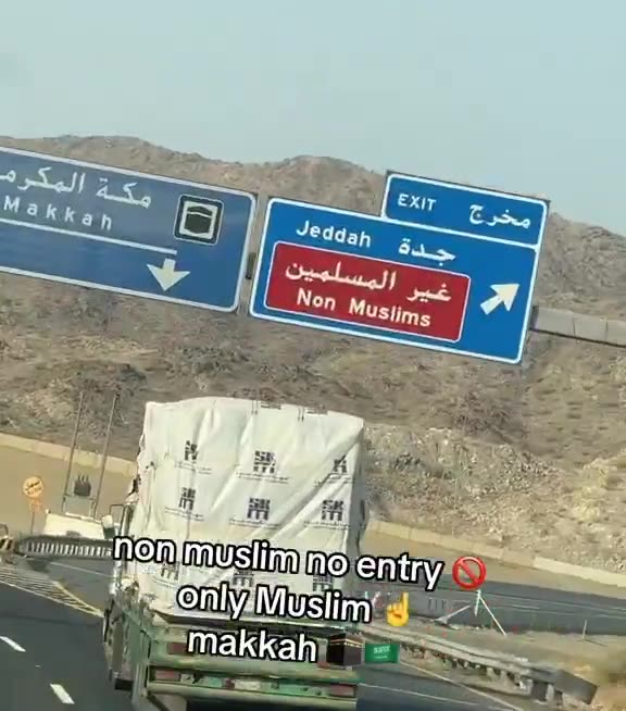 This is true apartheid. Non-Muslims are banned from Mecca, but Muslims pray in ...