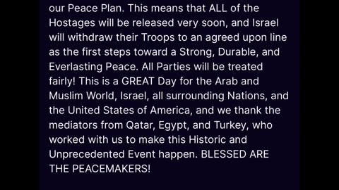PRESIDENT TRUMP MAY HAVE JUST ENDED THE WAR!