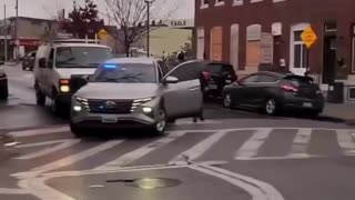 DHS reportedly chased another van which ended with a collision in East Baltimore.