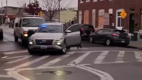 DHS reportedly chased another van which ended with a collision in East Baltimore.