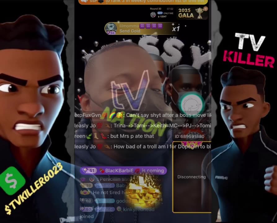 CHURCH MS P LICKS TOMIKAY OUT OF MESSY CALLER LIVE THEN GIFTS HIM A DRAGON