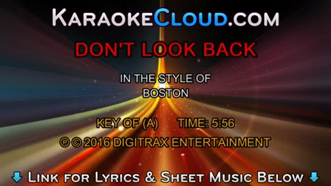 Back Track Don't Look Back BOSTON