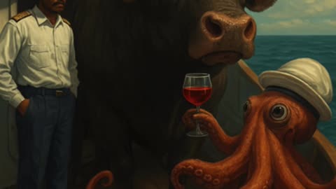 Mit rotem Glas gegen den Ochsen – was soll schon schiefgehen 🐂🤠🧭#GedankenZumMitnehmen