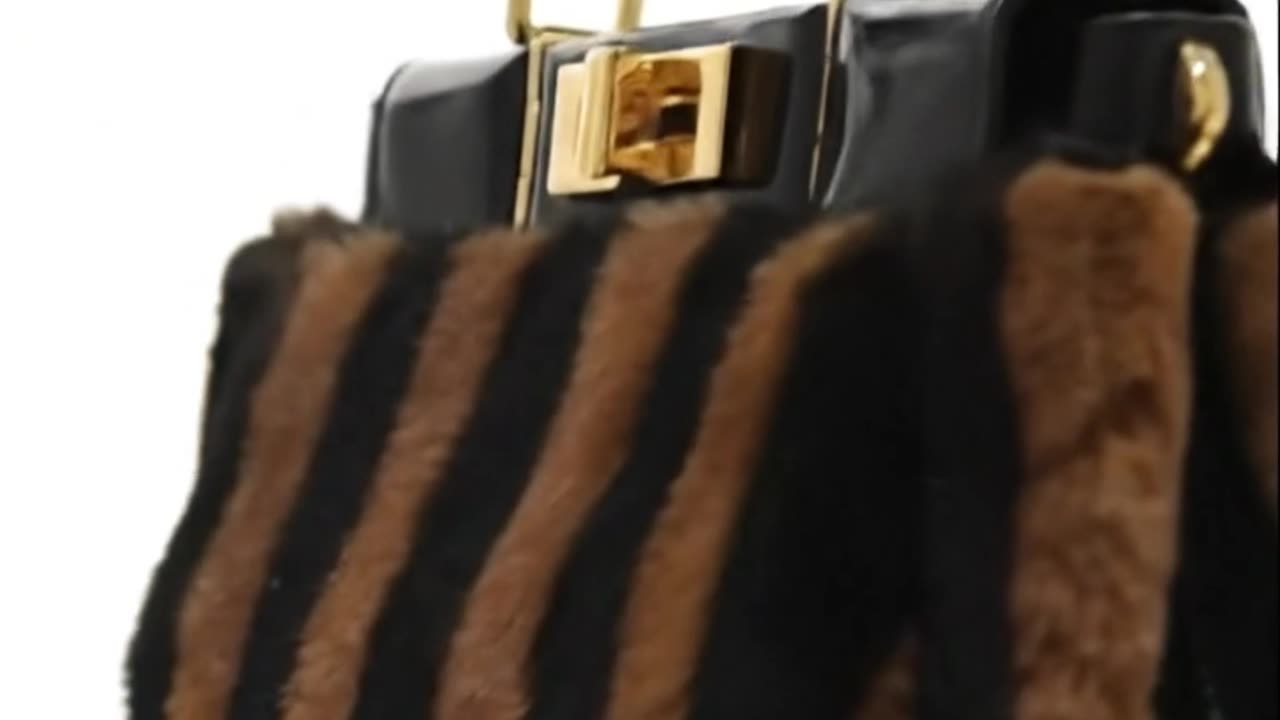 FENDI PECAN PEEK A BOO REGULAR HANDBAG