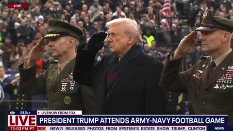 Trump attends the U.S. Army-Navy football game.