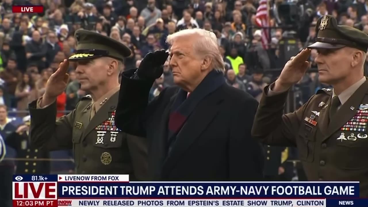 Trump attends the U.S. Army-Navy football game.