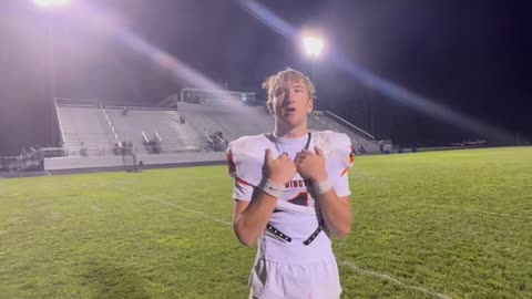 Ludington senior quarterback Cam Gunsell after win over Montague