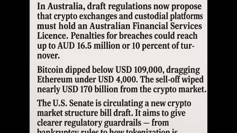 Australia’s draft law – Crypto exchanges and custodians may soon