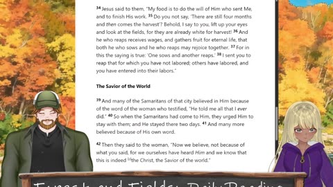 Forest and Fields Daily reading: John 4:27-42