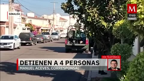 Detienen a cuatro personas y aseguran arsenal en Culiacán, Sinaloa