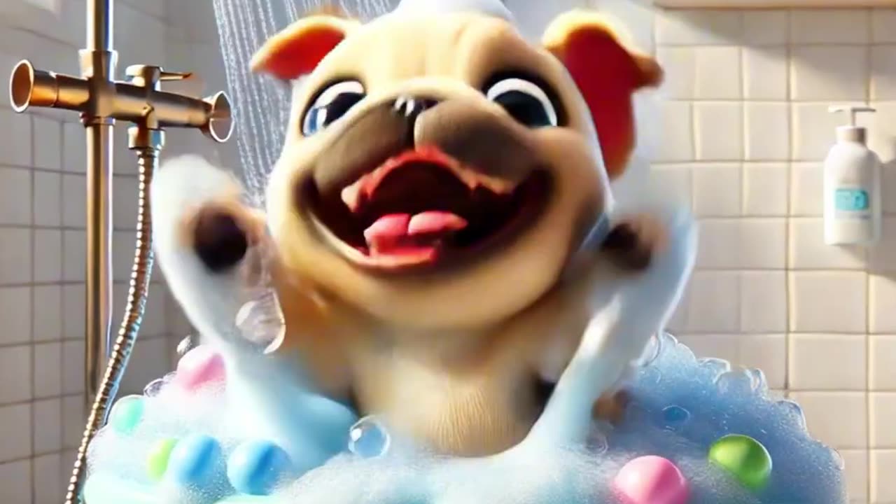 Dog's Healing "Me-Time"! Buys Its Own Tub for a Rainbow Bubble Bath! 🛁🐶