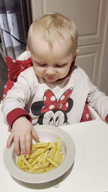 Baby Kayla Tries Fries for the First Time 🍟 (Funny Reaction)