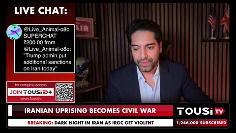 Tousi TV🚨 BREAKING: Massacre In Iran Uprising - IRGC Begin Shooting Protesters