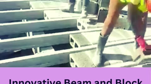 Innovative Beam and Block Roof Construction 😲😂