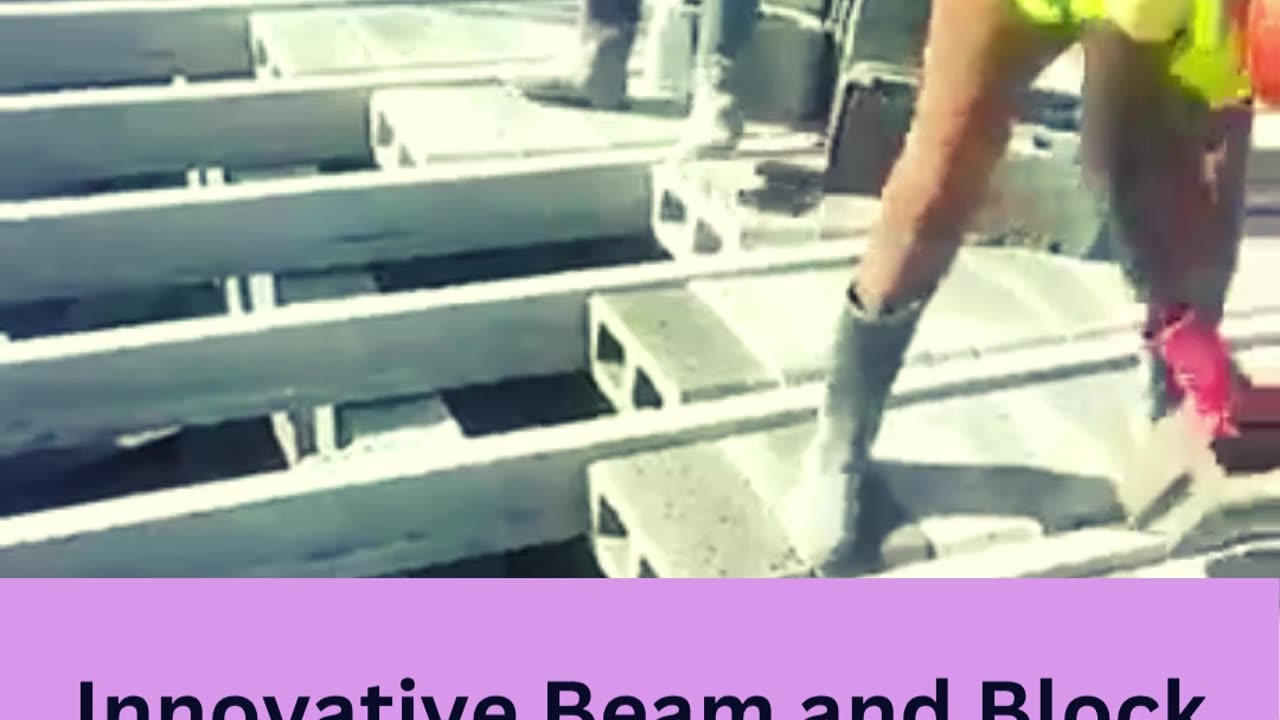 Innovative Beam and Block Roof Construction 😲😂