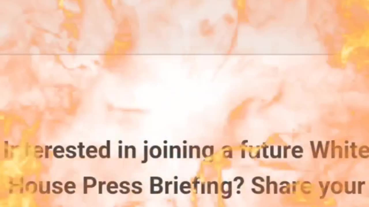I applied to be a part of the White House briefing team