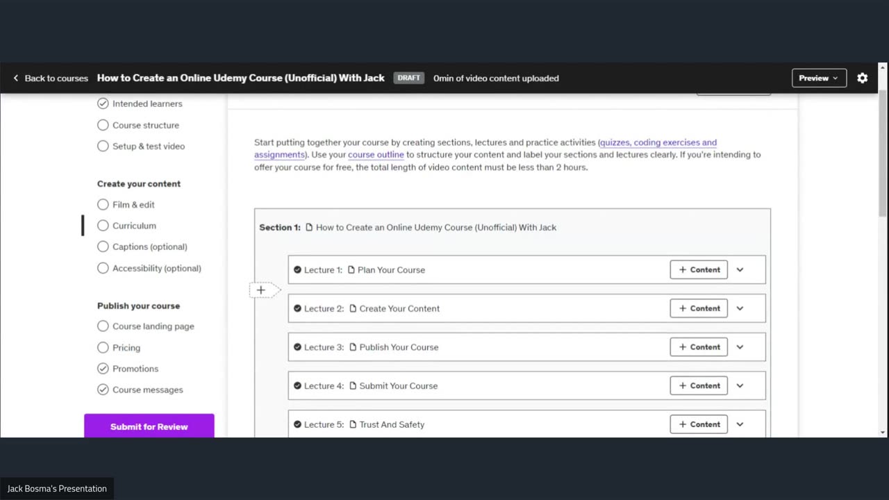 How to Create an Online Udemy Course (Unofficial) With Jack 1