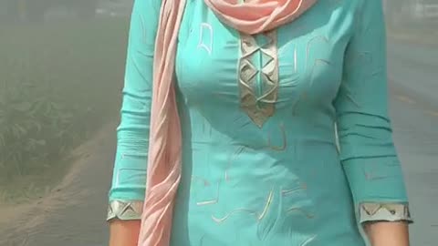 Model Walking in the rain