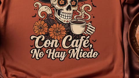 ¿Sin miedo y con estilo? Esta camiseta es puro fuego para cafelovers #DíaDeMuertos #Café