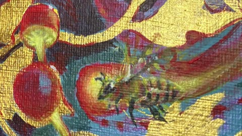 Painting ferrets realistic animals art nouveau surreal style with Artettina