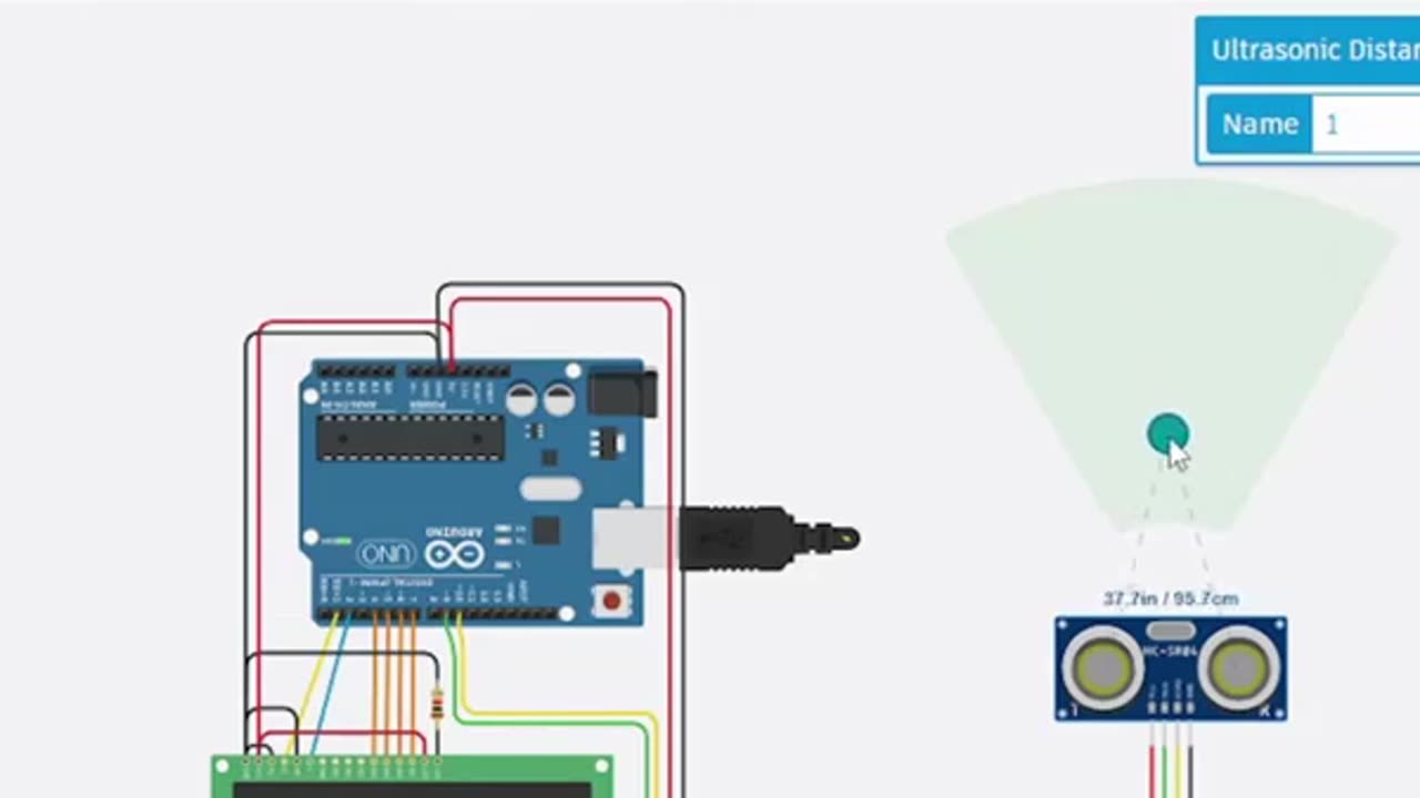How I Made #Arduino #Ultrasonic Sensor Parking Assistant on #Tinkercad #AeroArduino